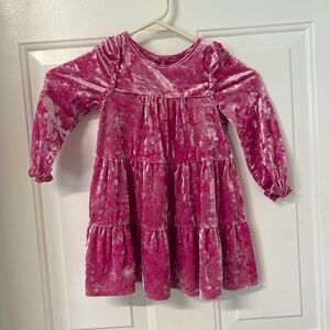 Cat and Jack 3 toddler long sleeve velour dress.